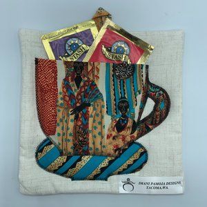 Quilted Coaster or Pot Holder/Tea Bag Holder